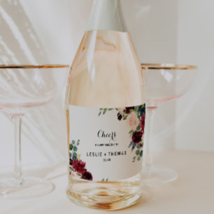 Herbst Rustikales Burgund Hochzeit Sparkling Weins