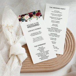 Herbst-Rustikales Dazzling-Hochzeitsprogramm Programm