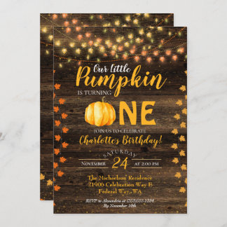 Herbst Rustikales Herbstland Geburtstag Einladung