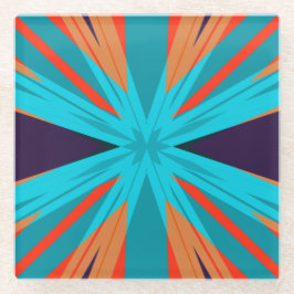 Herbst Rustikales Land Türkis Orange Lila Star Glasuntersetzer