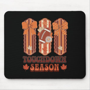 Herbst Saison Coquette Bow Fußball Spiel Tag Touch Mousepad