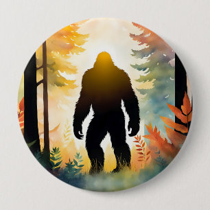 Herbst Sasquatch Farbige Landschaft Button