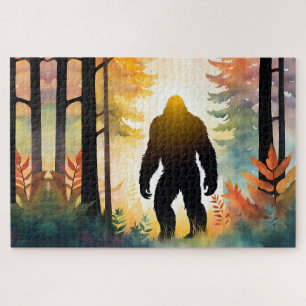 Herbst Sasquatsch Farbenfrohe Landschaft Puzzle