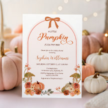 Herbst-Schleife Kleines Kürbismädchen Baby Shower