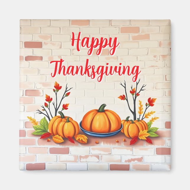 Herbst Schönes Popular Happy Thanksgiving Magnet (Vorne)