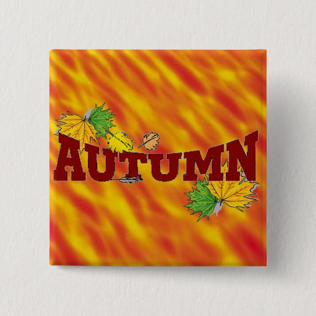 Herbst-Schönheit - Button (Vorderseite)