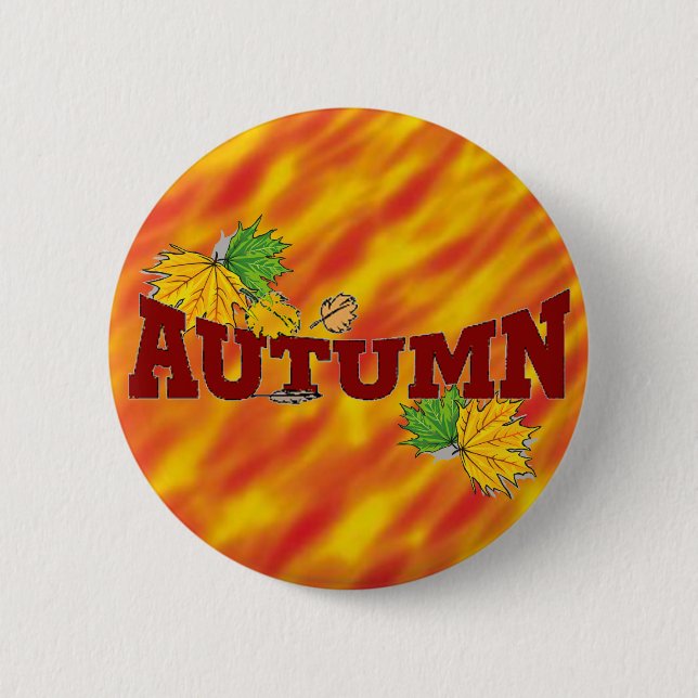 Herbst-Schönheit - Button (Vorderseite)