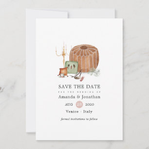 Herbst-Schrein Boheme-Hochzeit Save The Date