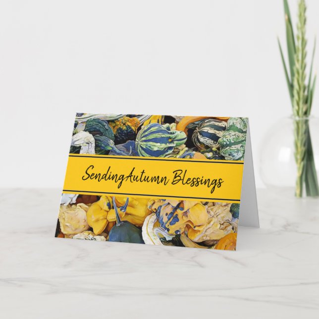 Herbst-Segen, denkend an Sie Karte (Vorderseite)