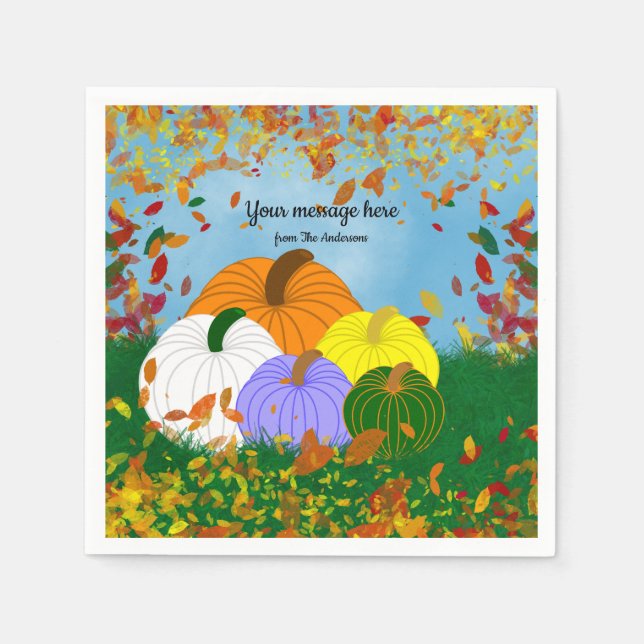 Herbst Serviette (Vorderseite)