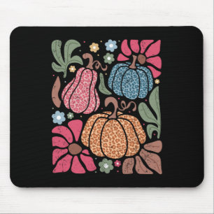 Herbst-Shirt Frauen Vintage-Kürbis Herbst Grafik T Mousepad