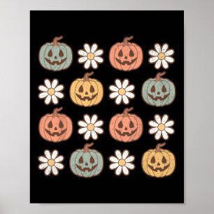 Herbst-Shirt Frauen Vintage-Kürbis Herbst Grafik T Poster