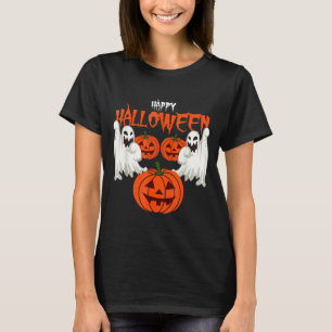 Herbst-Shirt mit Kürbisgesichtern, Geistern des He T-Shirt