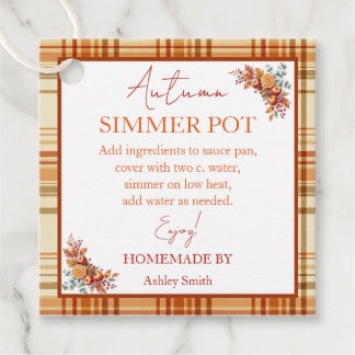 Herbst-Simmer-Topf-Stovetop-Potpourri Geschenkanhänger