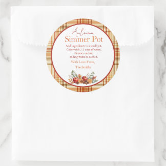 Herbst-Simmering-Potpourri-Kit-Etikett Runder Aufkleber