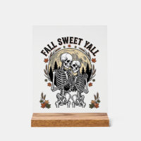 Herbst-Skelett-Paar Vintage-Stich Herbst-Shir