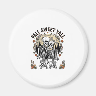 Herbst-Skelett-Paar Vintage-Stich Herbst-Shir Magnet