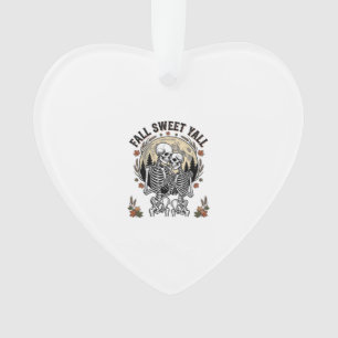 Herbst-Skelett-Paar Vintage-Stich Herbst-Shir Ornament