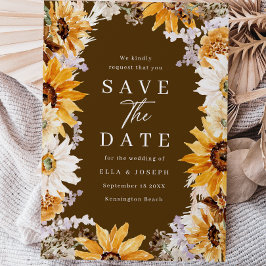 Herbst & Sommer Sonnenblumen Hochzeit Save The Date
