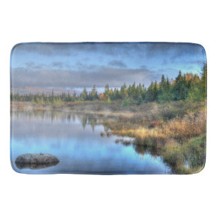 Herbst Sonnenaufgang am Moosehead Lake Maine Badematte