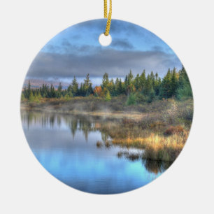 Herbst Sonnenaufgang am Moosehead Lake Maine Keramikornament