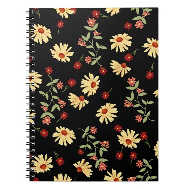 Herbst Sonnenblumen: Rot-Orange Harmonie. Notizblock (Vorderseite)