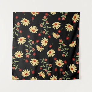 Herbst Sonnenblumen: Rot-Orange Harmonie. Wandteppich