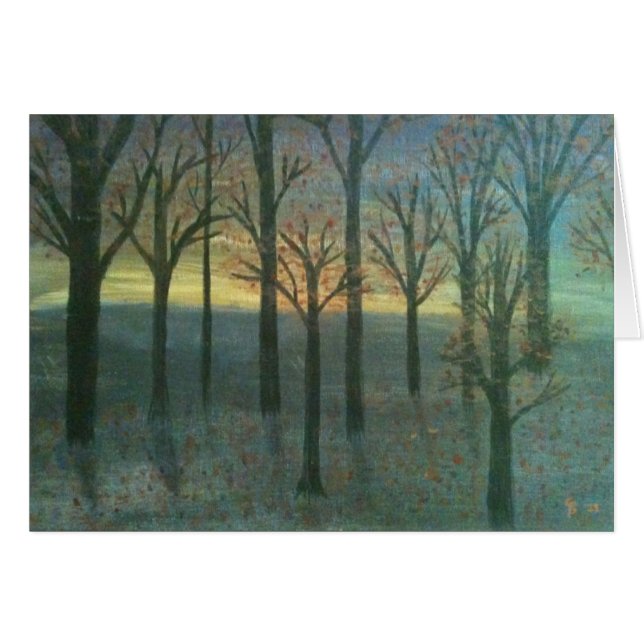Herbst-Sonnenuntergang (Vorderseite (Horizontal))