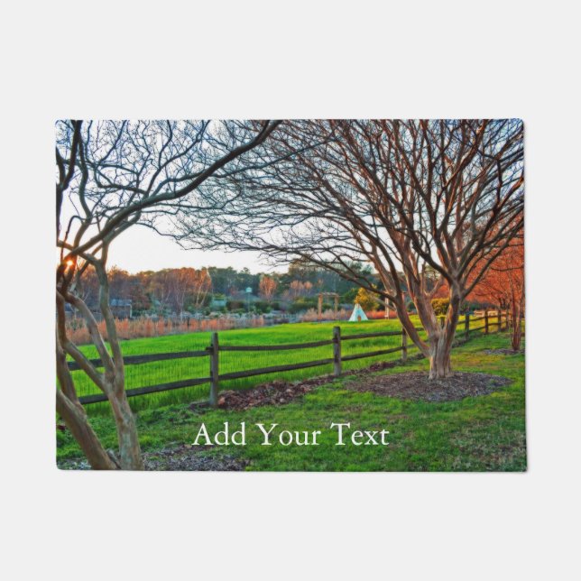 Herbst Sonnenuntergang von Shirley Taylor Fußmatte (Vorderseite)