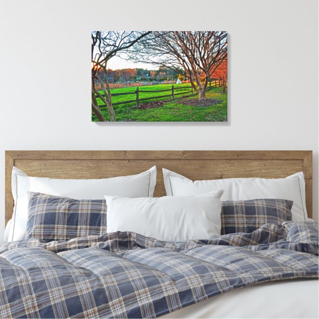 Herbst Sonnenuntergang von Shirley Taylor Leinwanddruck (Insitu (Schlafzimmer))