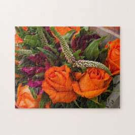 Herbst-Sonnenuntergangs-Sträuße Puzzle, 28 cm x 36 Puzzle