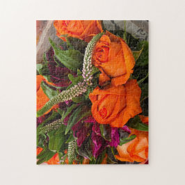 Herbst-Sonnenuntergangs-Sträuße Puzzle, 28 cm x 36 Puzzle
