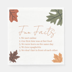 Herbst-Spaß-Fakten Hochzeit Serviette