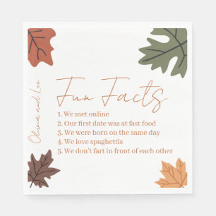 Herbst-Spaß-Fakten Name Hochzeit Serviette