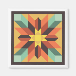 Herbst Star Barn Quilt Magnet