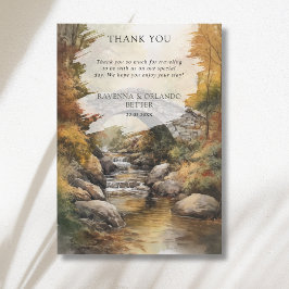 Herbst-Stein-Brücke-Fluss-Blätter-Fall-Danke Ankündigung