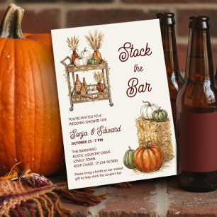 Herbst-Stock-the-Bar-Paar-Hochzeitsdusche Einladung