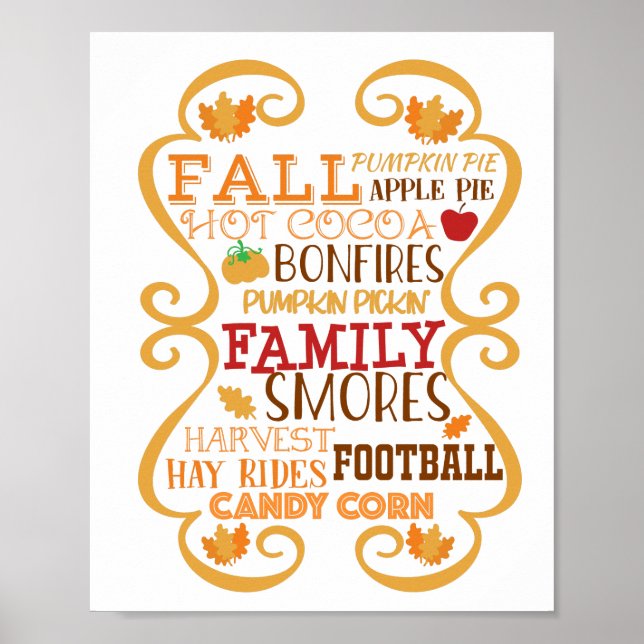 Herbst Subway Art Poster (Vorne)