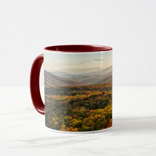 Herbst Sunset | North Carolina Tasse (Vorderseite Links)