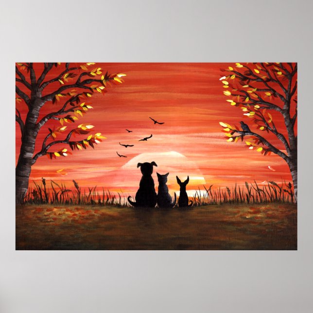 Herbst Sunset Poster (Vorne)