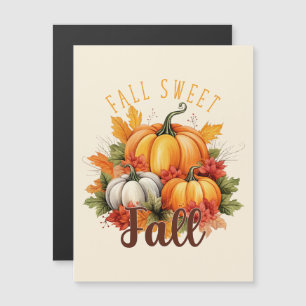 Herbst Süß Herbst - Herbstpumpen & Blätter Magnetkarte
