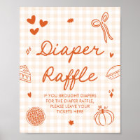 Herbst Süsse Pie Baby Dusche Windeln Raffle Game
