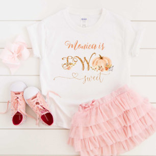 Herbst Süßer Kürbis zwei süße 2. Geburtstag Baby T-shirt