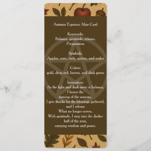 Herbst-Tagundnachtgleiche-Altar-Karte Einladung