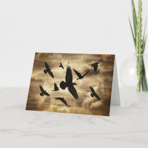 Herbst-Tagundnachtgleiche Mabon Sabbat Raben Karte