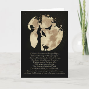 Herbst-Tagundnachtgleiche Mabon-Segen mit Hexe Karte