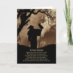 Herbst-Tagundnachtgleiche-Segen Magier und Eule Karte