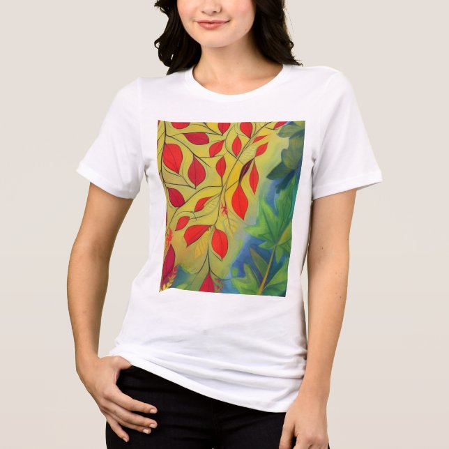 Herbst-Tagundnachtgleiche Tri-Blend Shirt (Vorderseite)