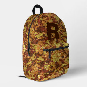 Herbst-Tarnung Glitter Orange Jagdtarnung Bedruckter Rucksack