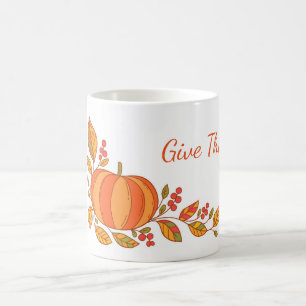Herbst Tasse-Geben Dank Kaffeetasse